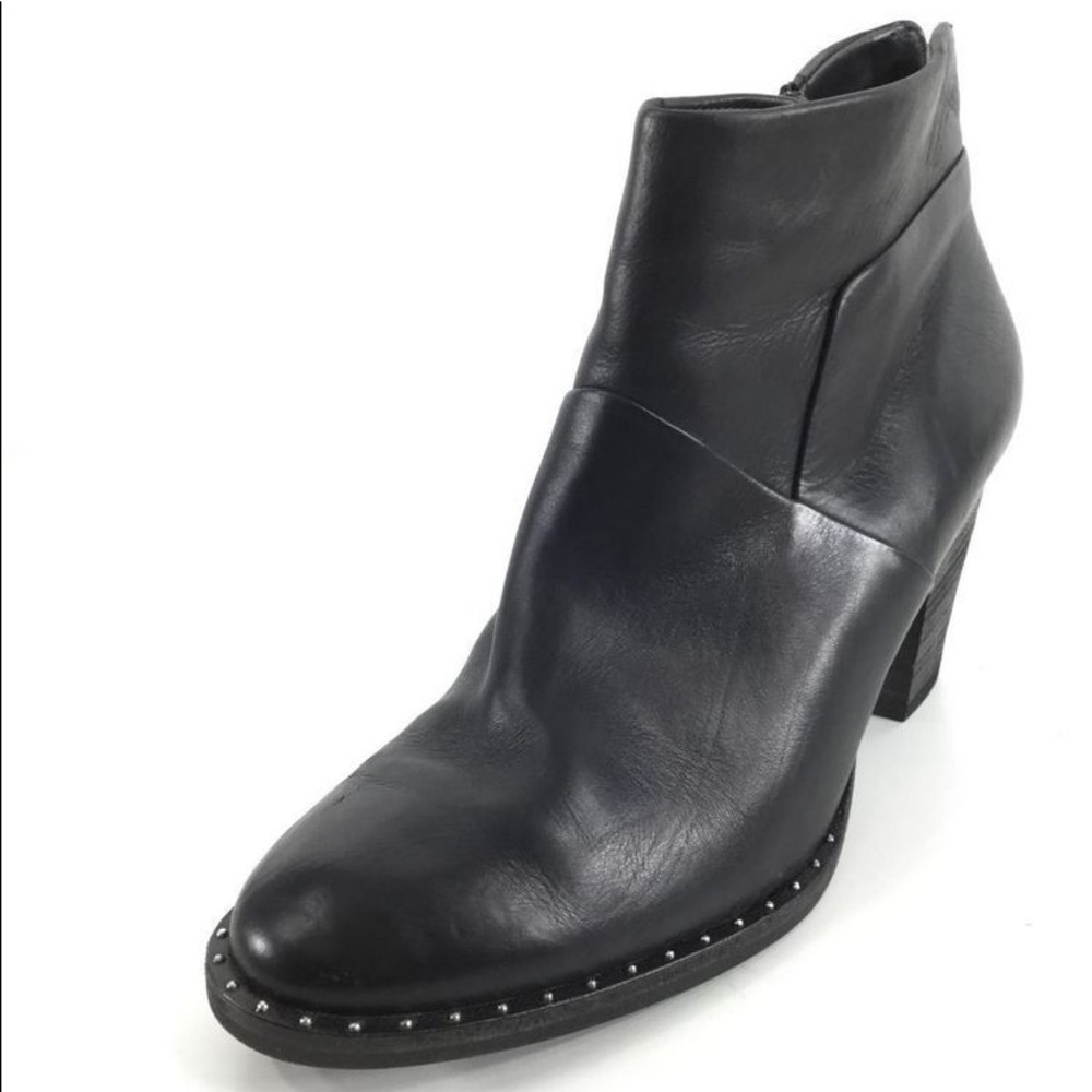 Paul Green Black Booties with Stud Detail